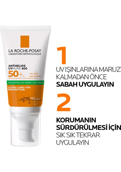  Anthelios Uvmune 400 Oil Control Spf50+ Güneş Kremi 50 ml- Karma ve Yağlı Ciltler İçin