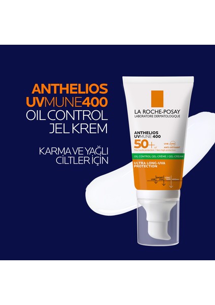  Anthelios Uvmune 400 Oil Control Spf50+ Güneş Kremi 50 ml- Karma ve Yağlı Ciltler İçin