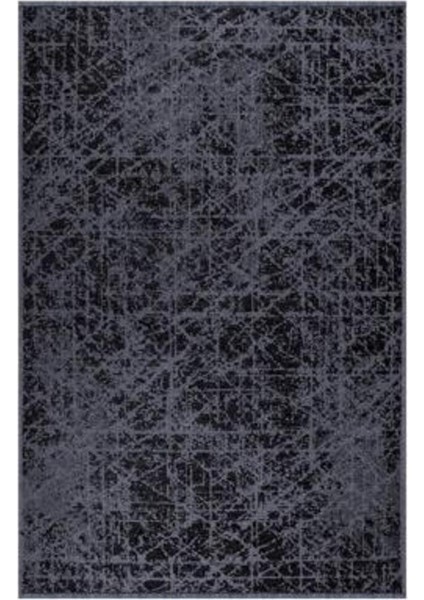 Halı - Makinede Yıkanabilir - Kaymaz Taban - Jute - Siyah - 100 x 300