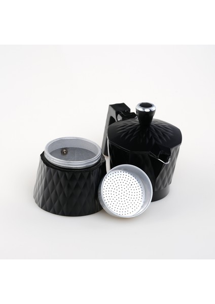 Genova Espresso Kahve 1kg. & Moka Pot 3 Cup. (Siyah) 1. Set