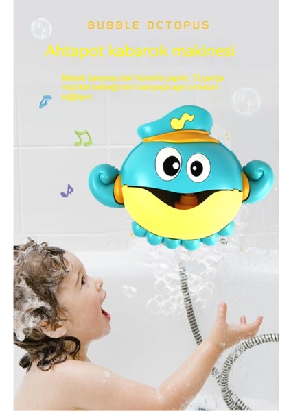 Ahtapot Banyo Baloncuk Makinesi Bebek Banyo Müziği Yatıştırıcı Kabarcıklar Ahtapot Çocuk Oyuncak (Yurt Dışından) fiyatları