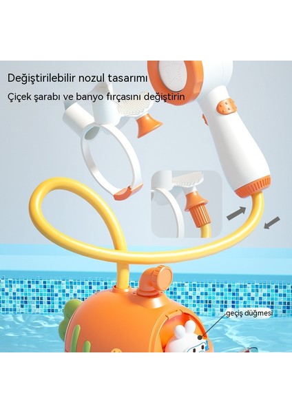 Bebek Banyosu, Su Oyunu, Çocuk Oyuncakları, Çocuklar, Bebekler ve Küçük Çocuklar Için Şampuan Eseri, Bebek Duş Spreyi, Şarj Edilebilir Versiyon (Yurt Dışından)