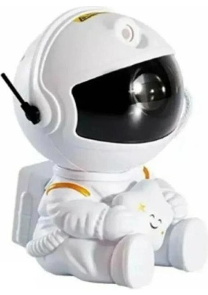 Lw-6 Mini Beyaz Yıldız Projektör Astronot Işıklı Galaksi Samanyolu Projektör Gece Lambası