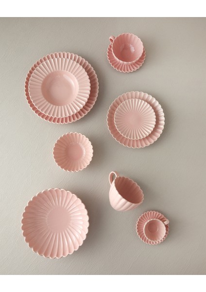 Fiore New Bone China Çukur Tabak Pudra