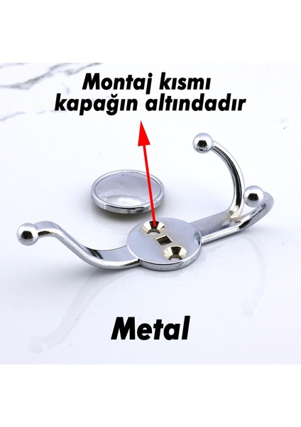 Boncuk Askı Dolap Askılık Askılığı Duvar Kapı Elbise Kıyafet Vestiyer Banyo Mutfak Askısı Krom