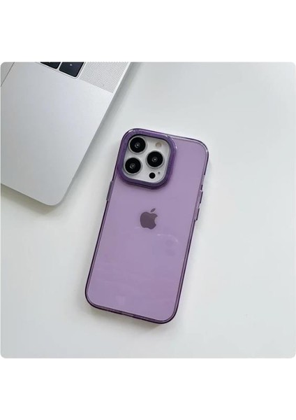 iPhone 14 Pro Max Uyumlu Kılıf Modos Metal Kamera Çerçeveli Parlak Kapak