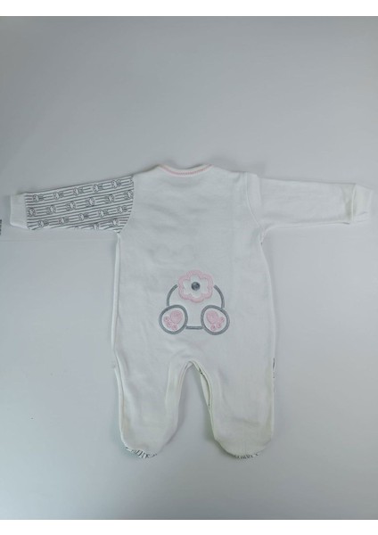 0-3 3-6 Ay Minik Tavşan Nakışlı Boydan Çıtçıt Kapamalı Kız Erkek Bebek Tulumu fırsatları