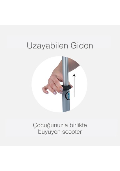 T1 3#Ü 1 Arada Oturaklı Ve Çantalı Çocuk Scooterı (15 Ay 5 Yaş)Blue