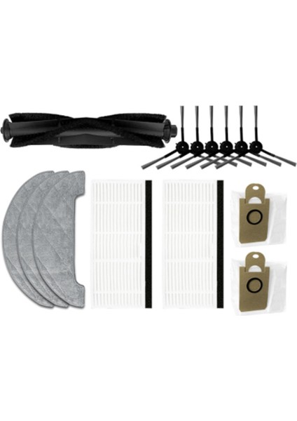 S9 Robotlu Süpürge Yedek Aksesuarları Ana Yan Fırça Hepa Filtre Toz Torbası Paspas Bezleri Bez Parçaları (Yurt Dışından)