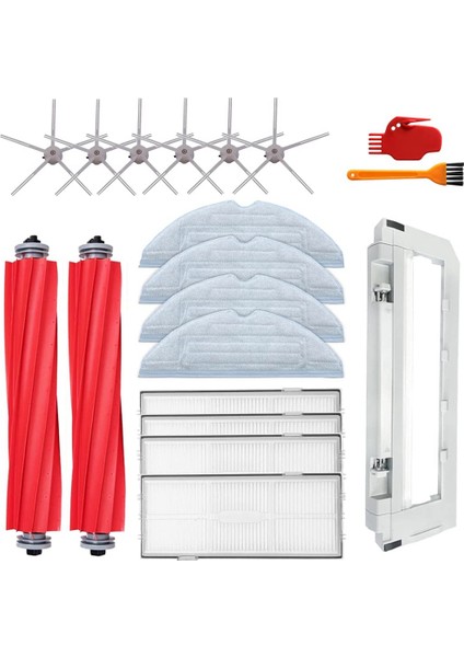 Yedek Rulo Fırça Yan Fırça Filtre Paspas Pedleri S7 T7S T7 Artı G10 Elektrikli Süpürge Aksesuarları B (Yurt Dışından)