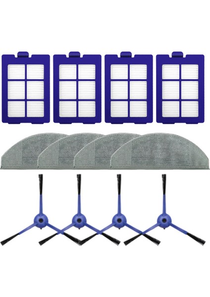 Robovac X8 Serisi Hibrit Elektrikli Süpürge Için Yedek Parçalar Yan Fırçalı Paspas Bezleri Hepa Filtre Aksesuarları (Yurt Dışından)