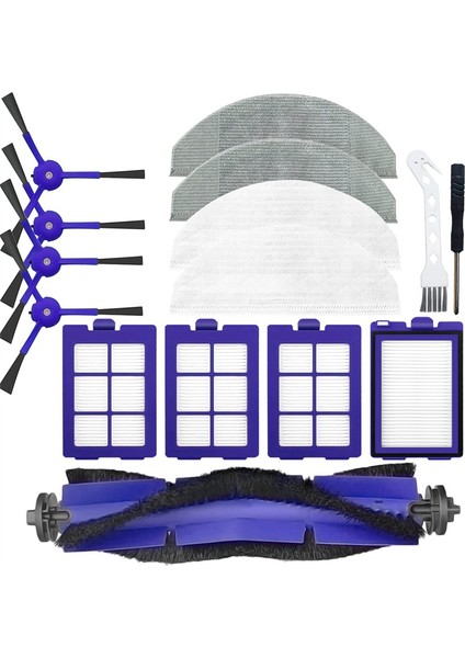 Yedek Parçalar Rulo Fırça Yan Fırça Hepa Filtre Robovac X8 Robot Süpürge Aksesuarları Için Uyumlu (Yurt Dışından)