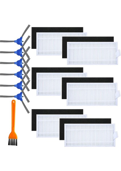 Robovac 11S 15C 30C 35C Elektrikli Süpürge Temizleyici Aksesuarları Için Uyumlu Yedek Yan Fırçalar Hepa Filtreler (Yurt Dışından)