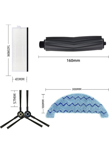 Yan Fırça Ana Fırça Hepa Filtre Toz Filtresi A7 A9S Robotlu Süpürge Parçaları Kauçuk Fırçayı Değiştirin (Yurt Dışından) fırsatları