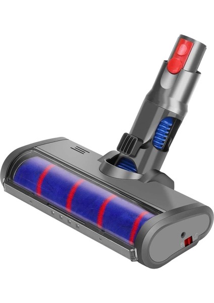 V10 Digital Slim Fluffy V12 Için Yumuşak Rulo Fırça Kafası LED Farlı Ince Akülü Elektrikli Süpürgeyi Algılar (Yurt Dışından)