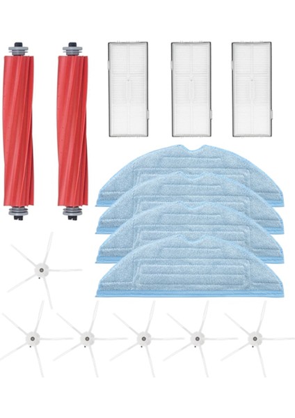 S7 S7 Plus T7S T7S Plus Robot Süpürge Için Aksesuar Kiti Ana Yan Fırça ile Hepa Filtreler Paspas Pedleri (Yurt Dışından)