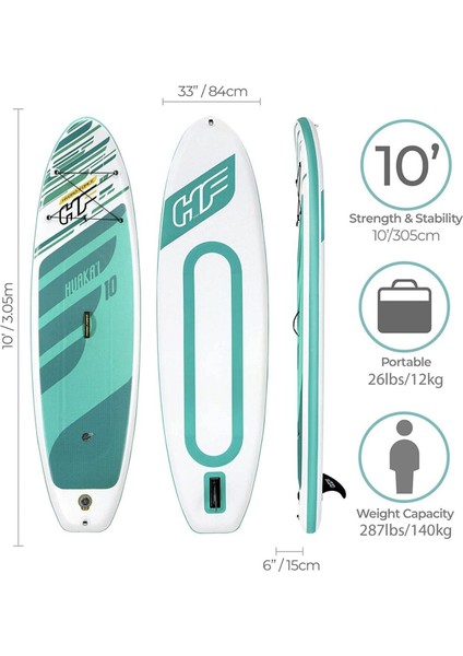 Hydro Force 65346 Şişme Paddle Board Ayakta Kürekli Sörf Set 305X84X15 cm
