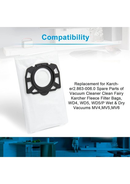 Wd4 Wd5 Mv4 Mv5 Mv6 Wd5 Premium Wd6 Elektrikli Süpürge Için Elektrikli Süpürge Torbaları (Yurt Dışından)