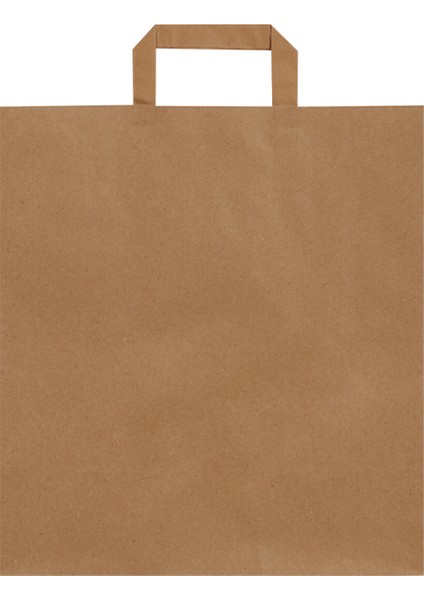 33X20X33 - 25 Adet Düz Saplı Kraft Çanta