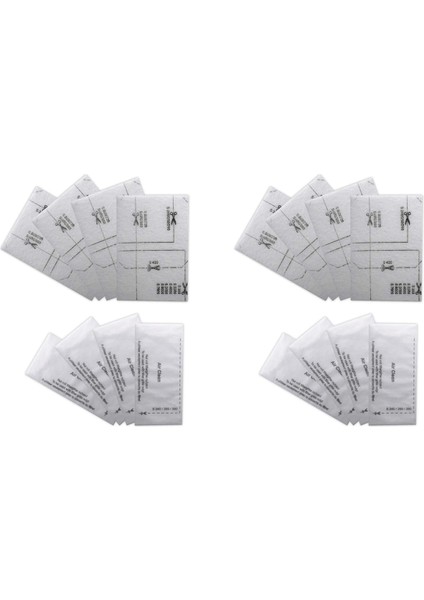 Air Clean Me, 6713110 Ektrikli Süpürge Için Hava Me Filtresi Filtre Matı, 3944711 Air Clean Filtre Paketi 16'lı, Beyaz (Yurt Dışından)