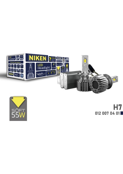 Nova Soft H7 LED Xenon 55 Watt 9000 Lümen Yeni Seri