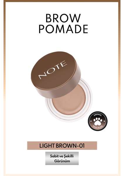 Brow Pomade Kalıcı Kaş Pomadı 01 Light Brown