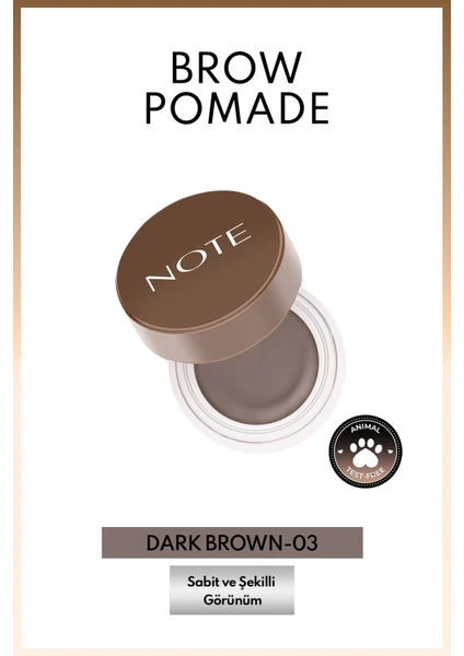 Brow Pomade Kalıcı Kaş Pomadı 03 Dark Brown