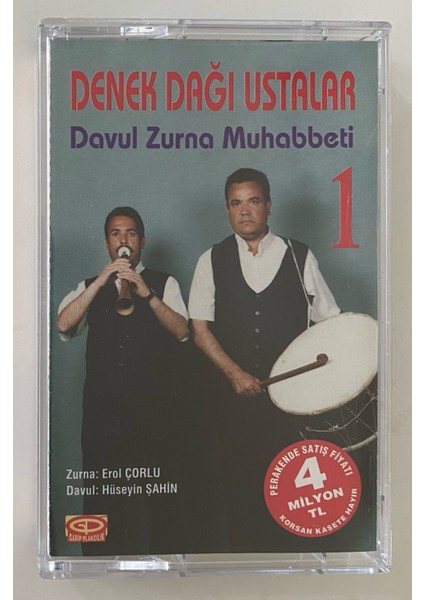 Denek Dağı Ustalar Davul Zurna Muhabbeti1 Erol Çorlu Hüseyin Şahin Kaset (Orjnal Dönem Baskı Kaset)