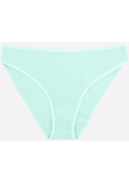 Sarı Mint Indigo 3lü Lazer Kesim Basic Külot modelleri