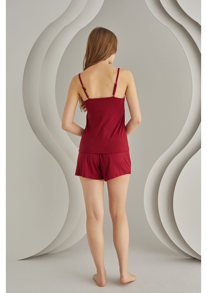 Bordo Weekend Bra Form Şort Takım fırsatları