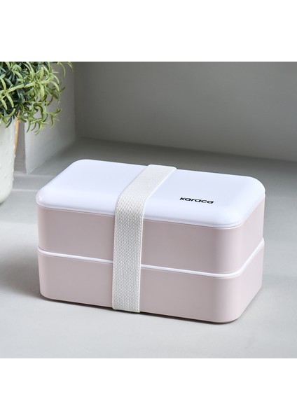 Alesta 2 Katlı Bölmeli Kapaklı Lunch Box/yemek Taşıma/saklama Kutusu