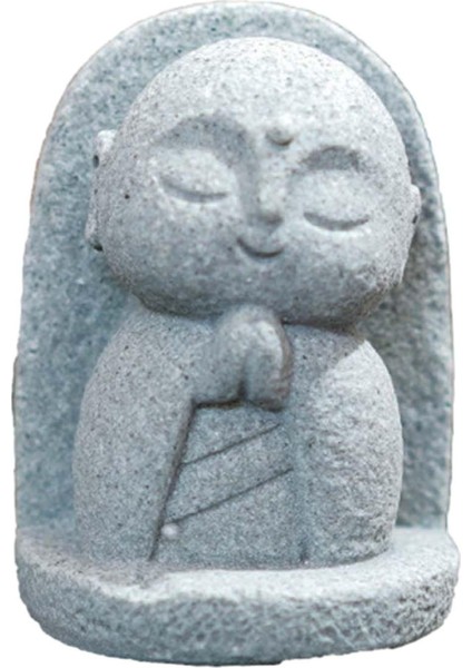 Keşiş Heykelcik Oturan El Sanatları Reçine Heykeli Iç Dış Avlu Için .6 x 3 x 4.9 cm (Yurt Dışından)