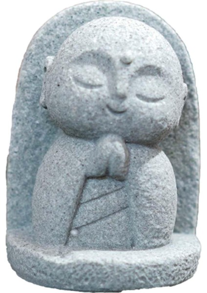 Keşiş Heykelcik Oturan El Sanatları Reçine Heykeli Iç Dış Avlu Için .6 x 3 x 4.9 cm (Yurt Dışından)