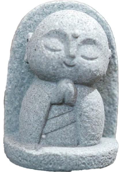 Keşiş Heykelcik Oturan El Sanatları Reçine Heykeli Iç Dış Avlu Için .6 x 3 x 4.9 cm (Yurt Dışından)