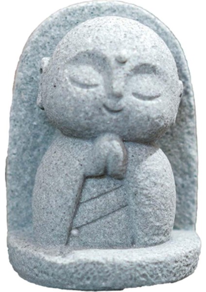 Keşiş Heykelcik Oturan El Sanatları Reçine Heykeli Iç Dış Avlu Için .6 x 3 x 4.9 cm (Yurt Dışından)