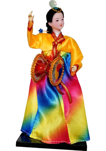 Geyşa Minyatür Kabuki Heykeli Dekoratif Taşınabilir Hanbok B (Yurt Dışından)