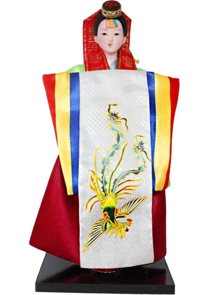Geyşa Minyatür Kabuki Heykeli Dekoratif Taşınabilir Hanbok F (Yurt Dışından)