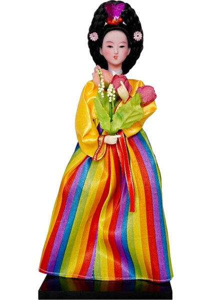 Geyşa Minyatür Kabuki Heykeli Dekoratif Taşınabilir Hanbok C (Yurt Dışından)