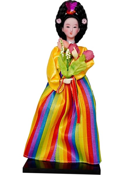 Geyşa Minyatür Kabuki Heykeli Dekoratif Taşınabilir Hanbok C (Yurt Dışından)