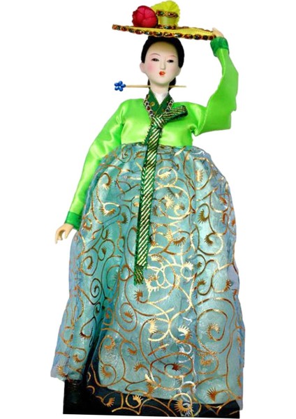 Geyşa Minyatür Kabuki Heykeli Dekoratif Taşınabilir Hanbok I (Yurt Dışından)