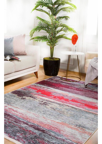 Gri Salon&yolluk Dijital Baskılı Makinede Yıkanabilir Kaymaz Taban Saçaklı Halı HA242 fiyatları