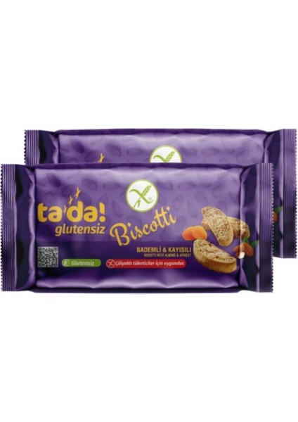 Glutensiz Gluten Free Bademli Kayısılı Bıscotti 110 gr (2 Adet)
