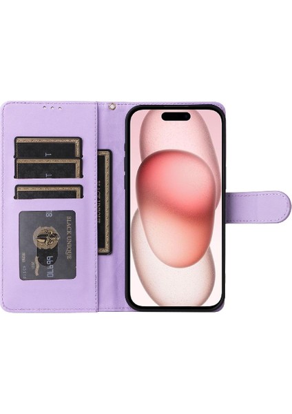 Iphone 15 Için Flip Case Deri Kılıf Cüzdan Darbeye Basit Iş (Yurt Dışından) fırsatları