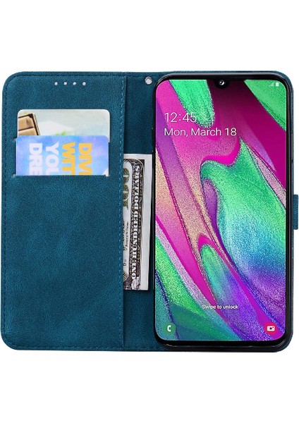 Samsung Galaxy A40 Flip Telefon Kılıfı Için Kart Yuvası ile Büyük Kelebek (Yurt Dışından) fırsatları