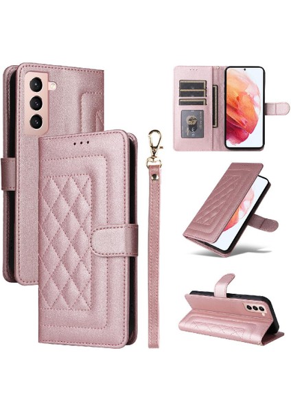 Samsung Galaxy S21 Için Flip Case Deri Kılıf Cüzdan Darbeye Basit (Yurt Dışından)