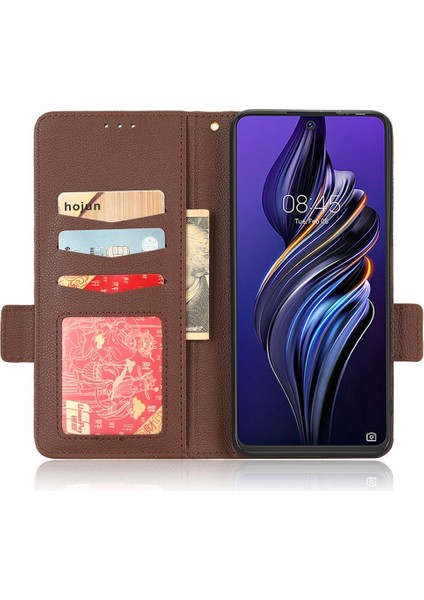 Tecno Pova 3 Kart Yuvaları Için Kılıf Tutucu Yan Toka Pu Deri Cüzdan (Yurt Dışından) modelleri