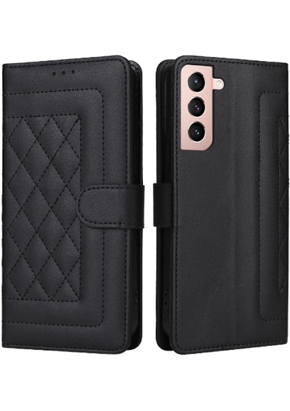 Samsung Galaxy S21 Için Flip Case Deri Kılıf Cüzdan Darbeye Basit (Yurt Dışından)