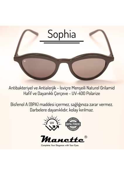 Sophia Black -Black - Cam Füme Güneş Gözlüğü