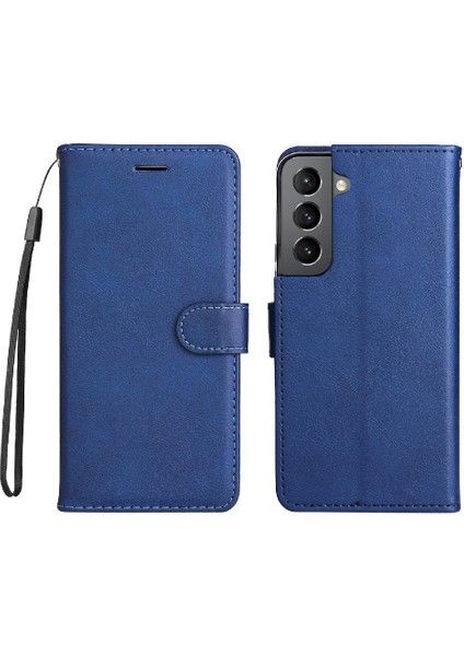 Kart Yuvası Klasik Düz Renk Yüksek ile Samsung Galaxy S22 Için Flip Case (Yurt Dışından)