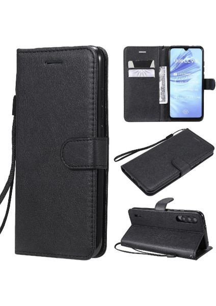 Kart Yuvası ile Xiaomi Mi CC9E Için Flip Case Klasik Katı Renk Yüksek Telefon (Yurt Dışından)